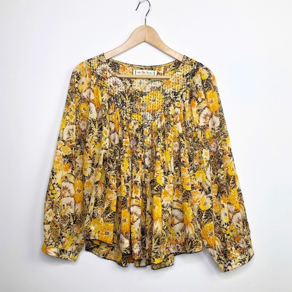 Free people Cool Meadow boho floral, printed peasant blouse - Picture 2 of 14